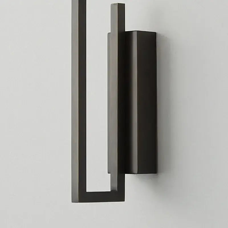 Modern black matte-finished wall sconce with geometric design for decorbites brass wall sconce bedroom light