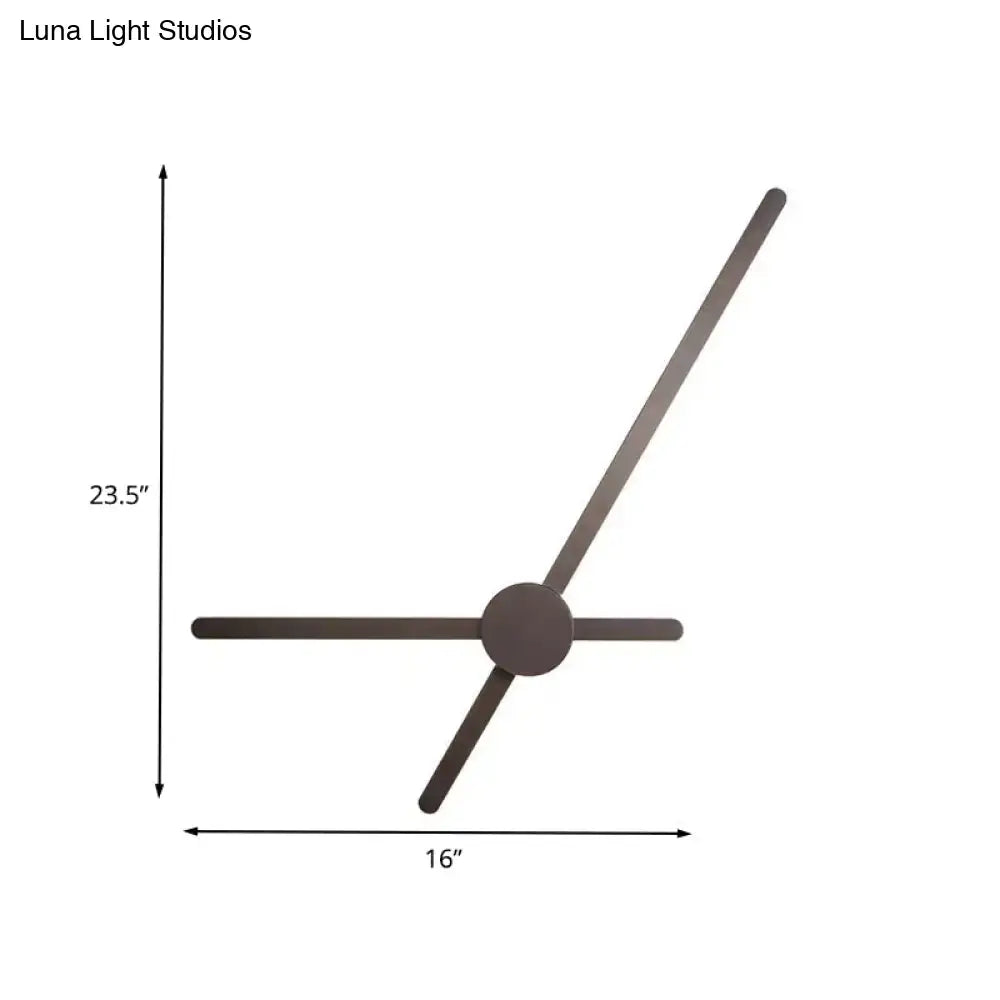Modern minimalist wall lamp with coffee finish and sleek matte bronze arms suitable for 220v-240v 110v-120v use