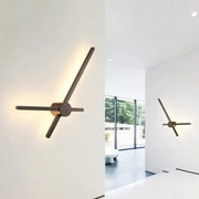 Modern minimalist wall lamp with coffee finish matte bronze circular base and four slender arms for bedroom sconce 220v-240v 110v-120v