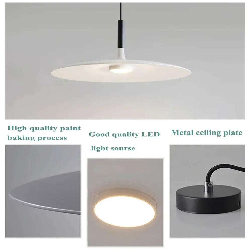 Modern minimalist colorful ufo pendant lights with sleek white shade and black ceiling mount for dining room decorbites pendant lights