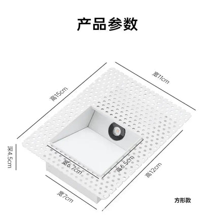Modern minimalist white square recessed concrete led underground lamp with perforated design for garden stairway lighting