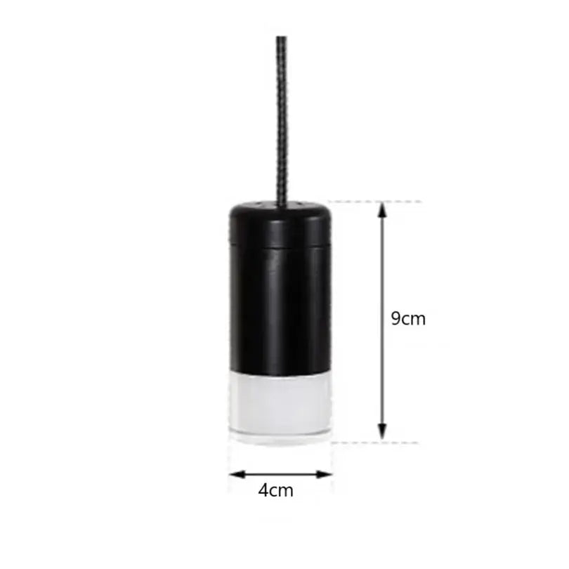 Black and clear cylindrical pendant lamp with textured black rope cord for modern minimalist decorbites black rope diy lighting