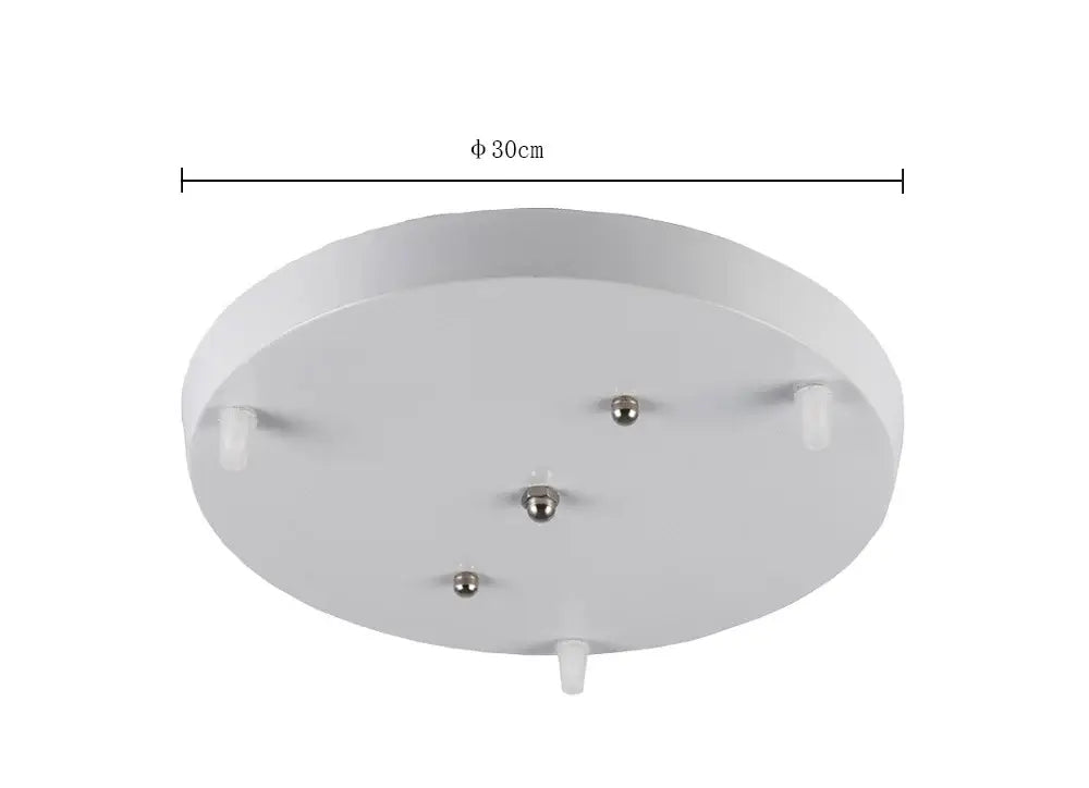 Modern minimalist decorbites ceiling chandelier plate lamp base features a white 30cm circular ceiling chandelier plate