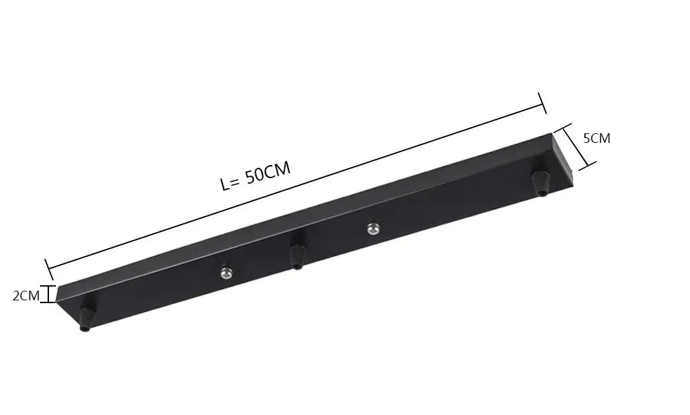Black metal coat rack with five hooks measuring 50cm for decorbites ceiling chandelier plate lamp base kit