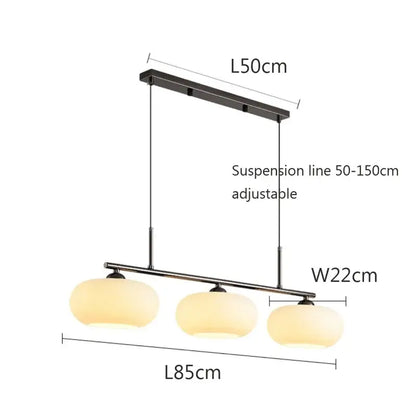 Modern black metal decorbites glass chandelier with three warm frosted globe shades for living room pendant lighting