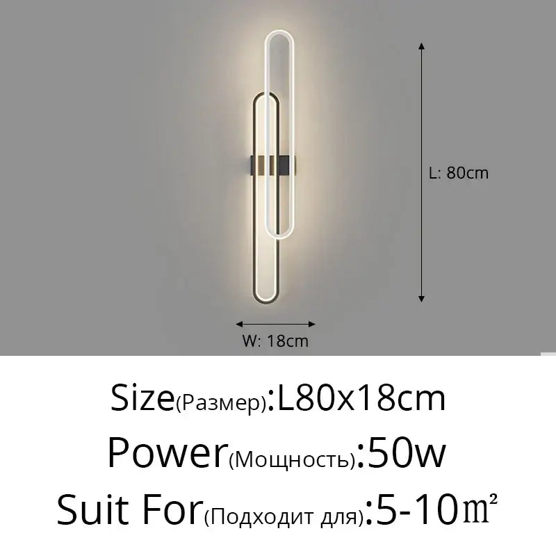 Modern minimalist decorbites led wall sconce with sleek curved design and warm white light for bedroom use