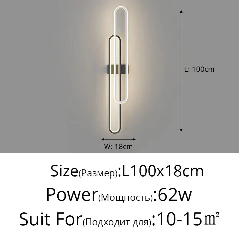 Modern minimalist decorbites led wall sconce with sleek curved design and warm ambient lighting for bedroom use
