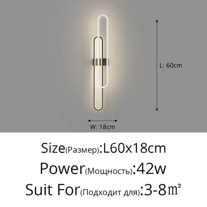 Modern minimalist decorbites led wall sconce with sleek white and black illuminated paperclip design for bedroom lighting