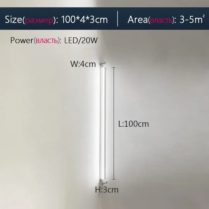 Modern minimalist elegant black led wall lamp with sleek white cylindrical design and slim profile for bedroom decorbites elegant black