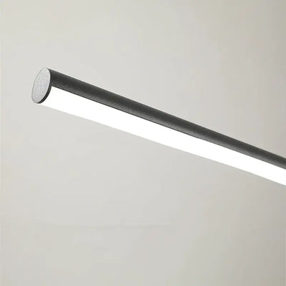 Modern black cylindrical led strip light with sleek minimalist design for decorbites geometric chandelier pendant light