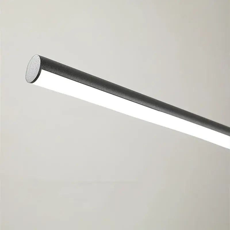 Modern black cylindrical led strip light with sleek minimalist design for decorbites geometric chandelier pendant light
