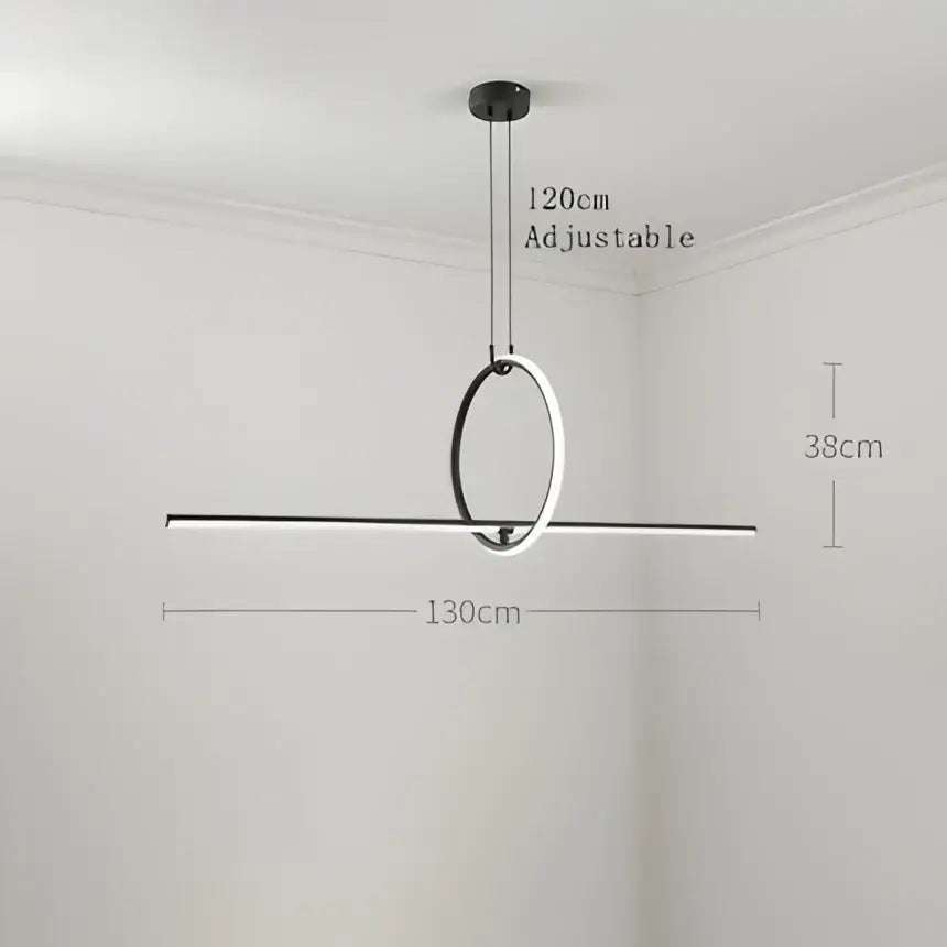 Modern minimalist geometric chandelier black pendant light with sleek black and white design and adjustable 120cm length decorbites geometric chandelier