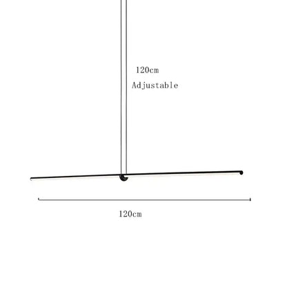 Black adjustable pendant light with 120cm length and minimalist design in decorbites geometric chandelier style