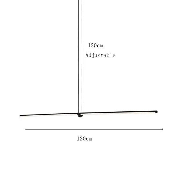 Black adjustable pendant light with 120cm length and minimalist design in decorbites geometric chandelier style