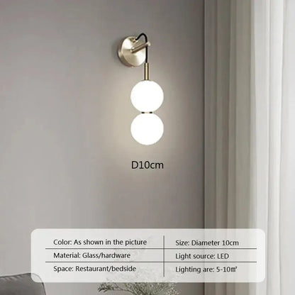 Modern brass-finished glass ball pendant light with two frosted spheres for living room decorbites glass ball decor