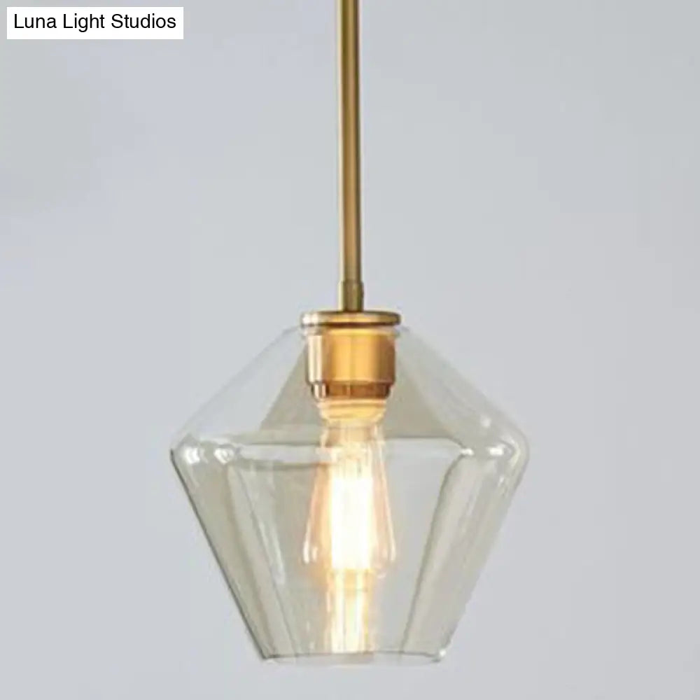 Modern Minimalist Glass Pendant Light - Stylish Dining Room Hanging Lamp