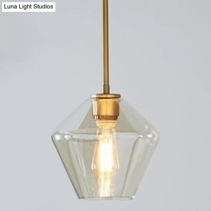 Modern Minimalist Glass Pendant Light - Stylish Dining Room Hanging Lamp