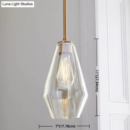 Modern Minimalist Glass Pendant Light - Stylish Dining Room Hanging Lamp