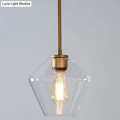 Modern Minimalist Glass Pendant Light - Stylish Dining Room Hanging Lamp