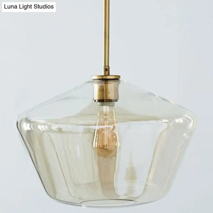 Modern Minimalist Glass Pendant Light - Stylish Dining Room Hanging Lamp