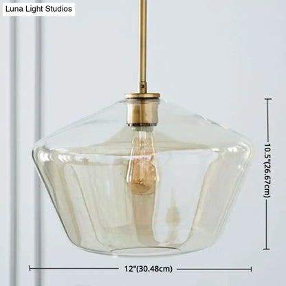 Modern Minimalist Glass Pendant Light - Stylish Dining Room Hanging Lamp