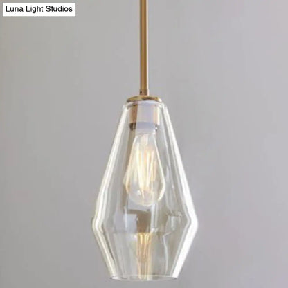 Modern Minimalist Glass Pendant Light - Stylish Dining Room Hanging Lamp