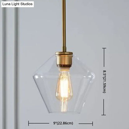 Modern Minimalist Glass Pendant Light - Stylish Dining Room Hanging Lamp