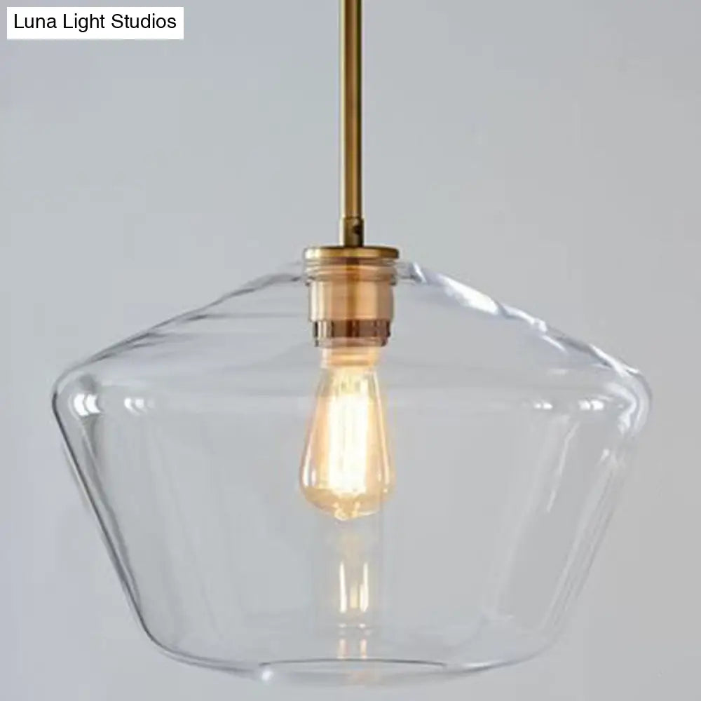 Modern Minimalist Glass Pendant Light - Stylish Dining Room Hanging Lamp