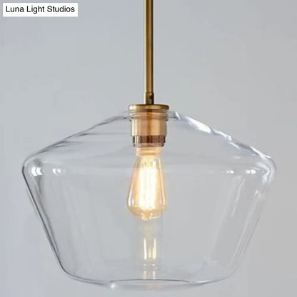 Modern Minimalist Glass Pendant Light - Stylish Dining Room Hanging Lamp