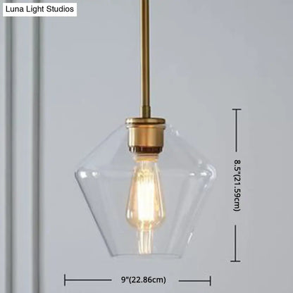 Modern Minimalist Glass Pendant Light - Stylish Dining Room Hanging Lamp