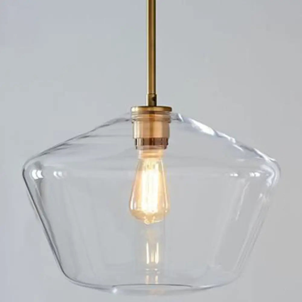 Modern Minimalist Glass Pendant Light - Stylish Dining Room Hanging Lamp