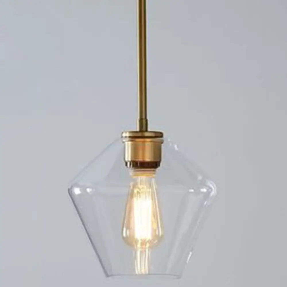 Modern Minimalist Glass Pendant Light - Stylish Dining Room Hanging Lamp