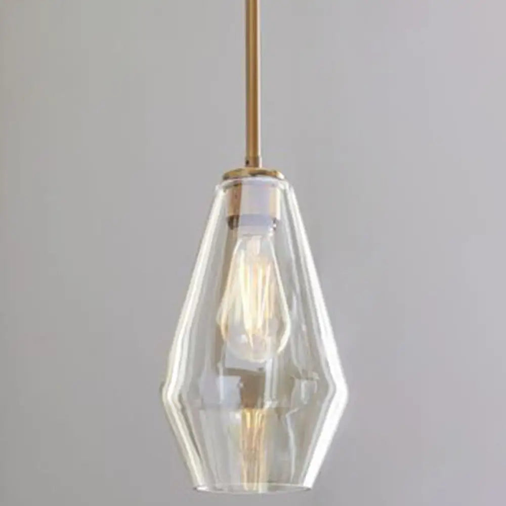 Modern Minimalist Glass Pendant Light - Stylish Dining Room Hanging Lamp