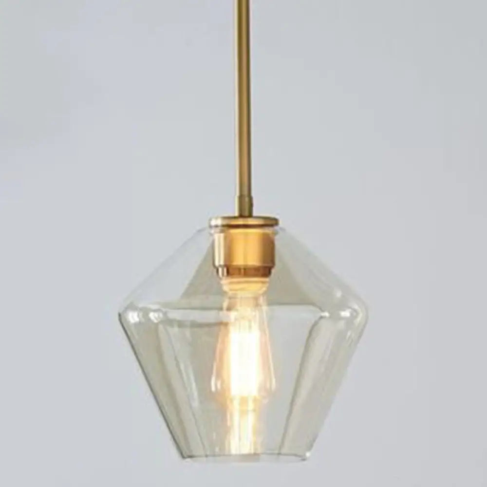 Modern Minimalist Glass Pendant Light - Stylish Dining Room Hanging Lamp