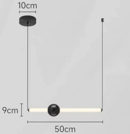 Modern black pendant light with sleek cylindrical shade and minimalist design for living room rod pendant light