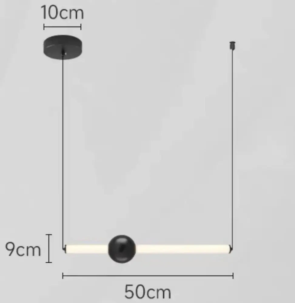 Modern black pendant light with sleek cylindrical shade and minimalist design for living room rod pendant light