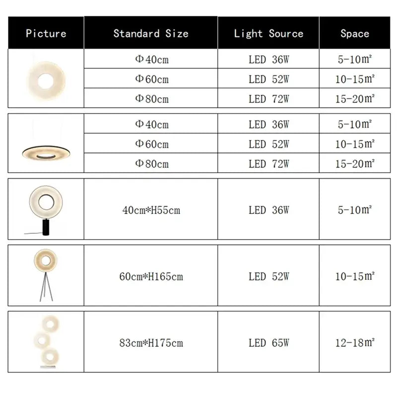 Modern minimalist iris pendant light with sleek white led ring and adjustable stand for dining room decor