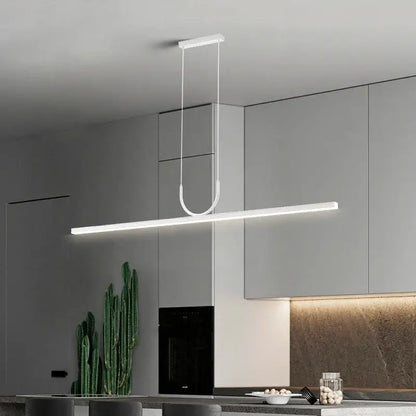 Modern minimalist led black ceiling chandelier with white led pendant light and curved suspension cord for dining room decorbites led black