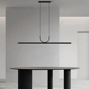 Black ceiling chandelier with minimalist modern design and thin cables for dining room led black ceiling decorbites light