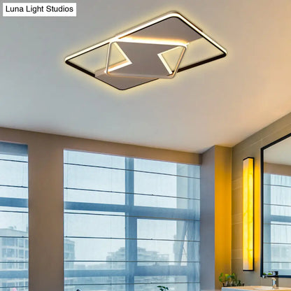 DecorBites™ DecorBites™ Modern Minimalist LED Ceiling Flush Light in Black/White - 16"/19.5"/23.5"/35.5" W