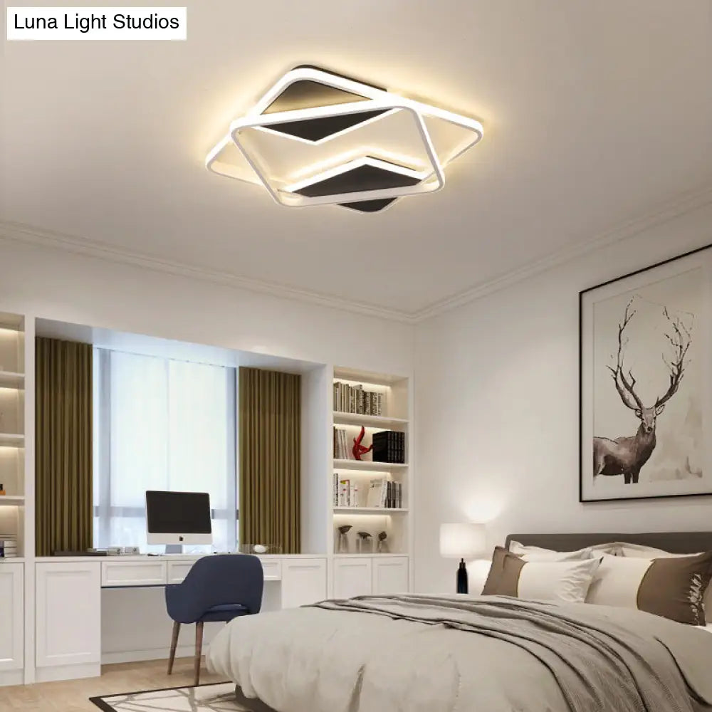 DecorBites™ DecorBites™ Modern Minimalist LED Ceiling Flush Light in Black/White - 16"/19.5"/23.5"/35.5" W