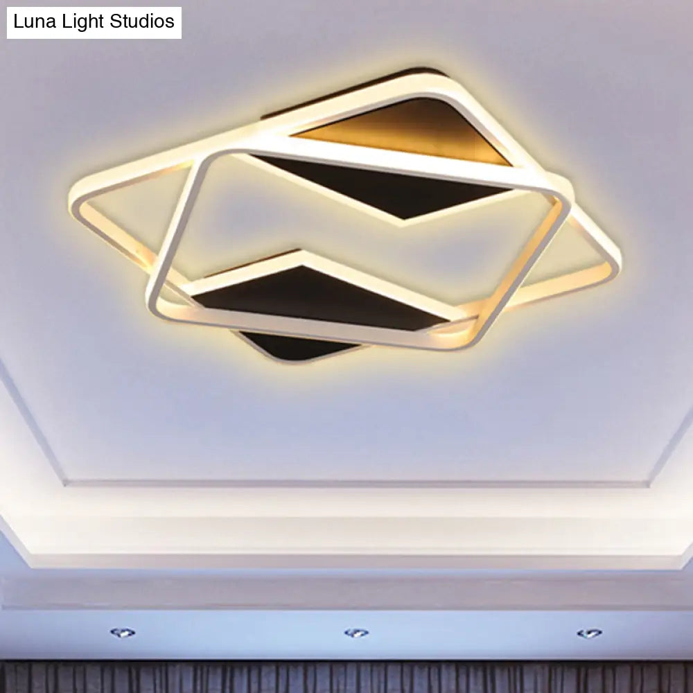 DecorBites™ DecorBites™ Modern Minimalist LED Ceiling Flush Light in Black/White - 16"/19.5"/23.5"/35.5" W