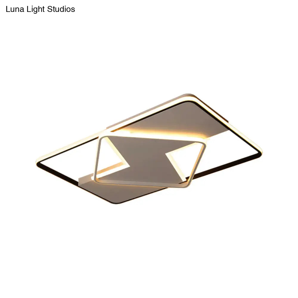 DecorBites™ DecorBites™ Modern Minimalist LED Ceiling Flush Light in Black/White - 16"/19.5"/23.5"/35.5" W