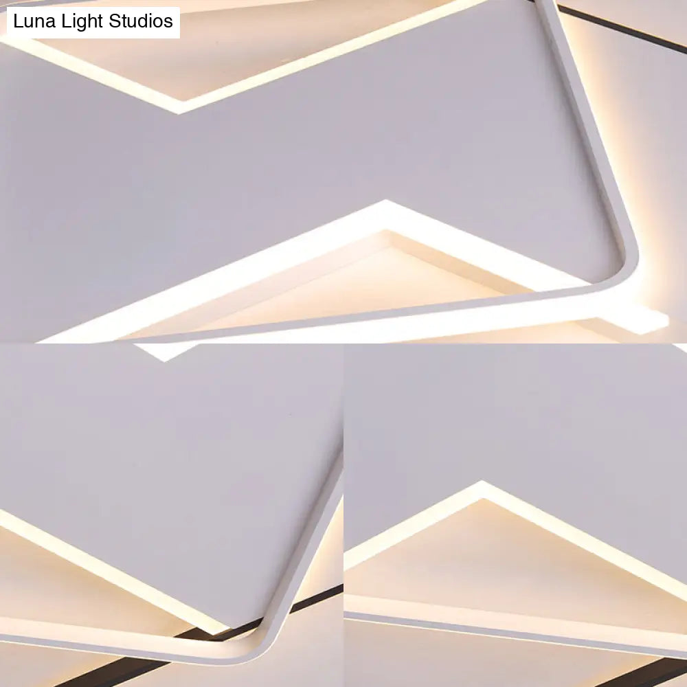 DecorBites™ DecorBites™ Modern Minimalist LED Ceiling Flush Light in Black/White - 16"/19.5"/23.5"/35.5" W