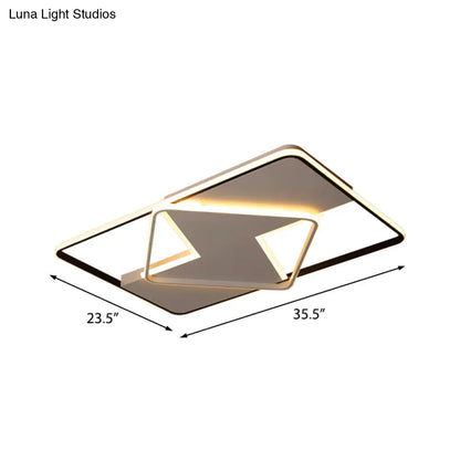 DecorBites™ DecorBites™ Modern Minimalist LED Ceiling Flush Light in Black/White - 16"/19.5"/23.5"/35.5" W