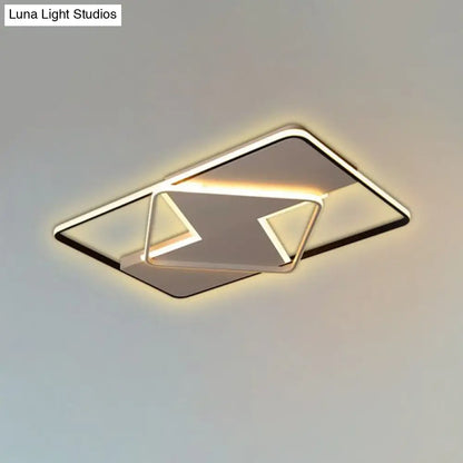 DecorBites™ DecorBites™ Modern Minimalist LED Ceiling Flush Light in Black/White - 16"/19.5"/23.5"/35.5" W