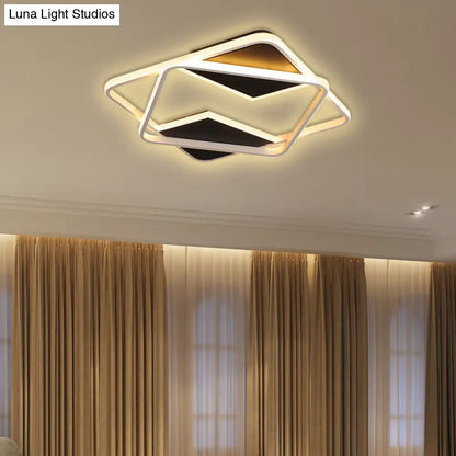 DecorBites™ DecorBites™ Modern Minimalist LED Ceiling Flush Light in Black/White - 16"/19.5"/23.5"/35.5" W