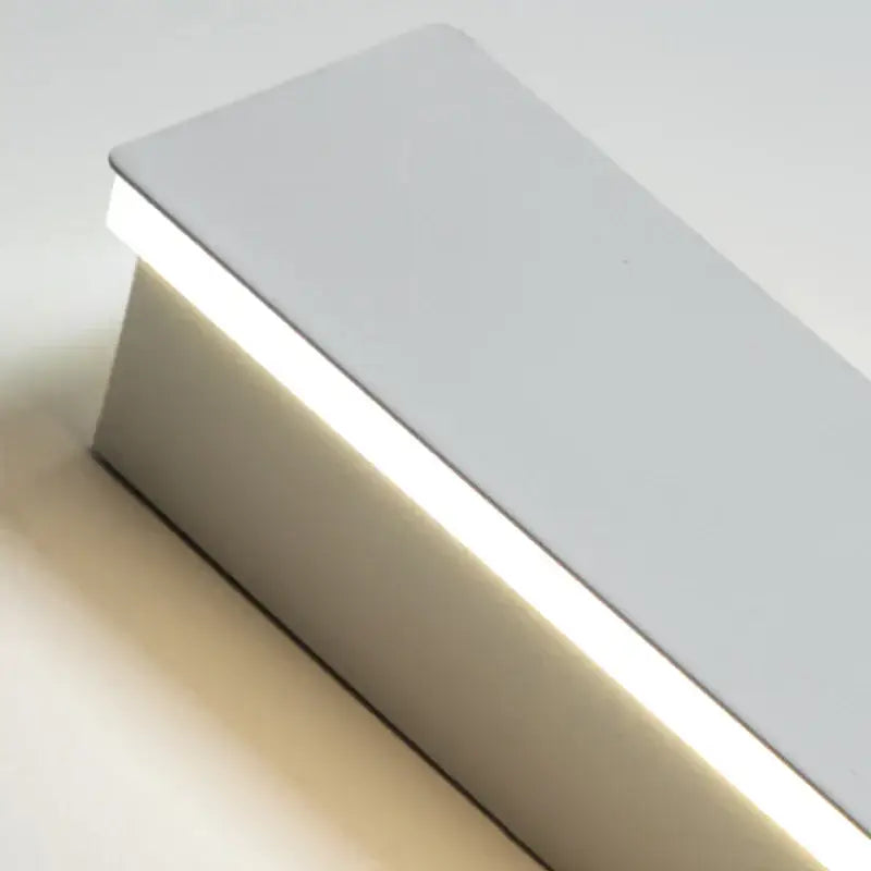 Modern minimalist led white wall lamp with sleek rectangular design and integrated led light strip for bedroom decorbites led white lighting
