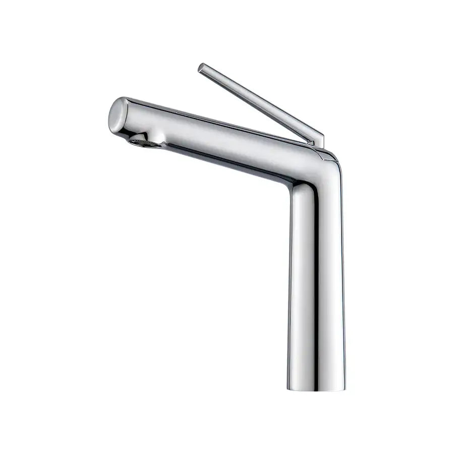 Modern minimalist rose gold basin faucet with chrome finish single handle for cold water in bathroom use