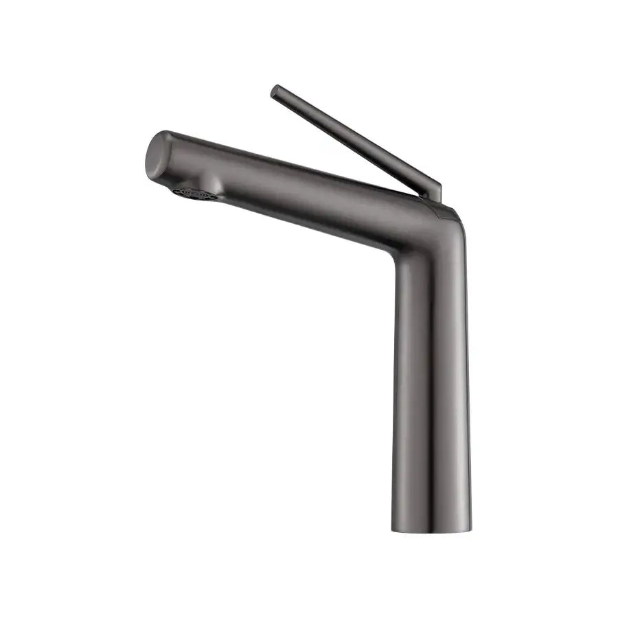 Modern matte black basin faucet with sleek minimalist design single lever handle ideal for cold water use